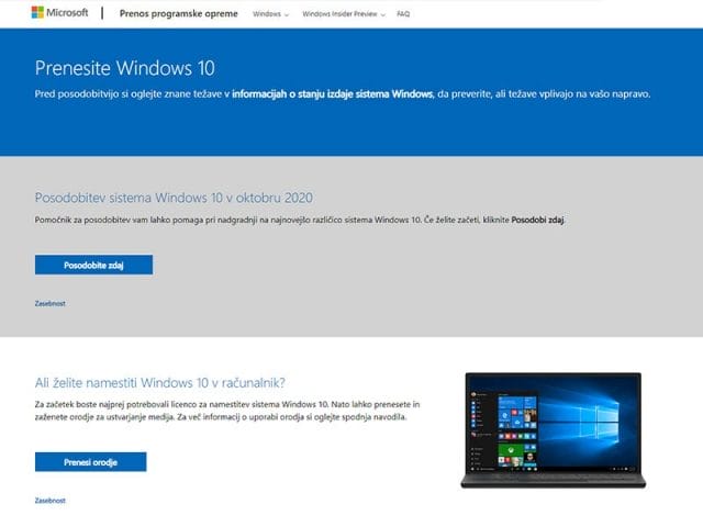 Pridobitev Windows 10 ISO Datoteke Step 1