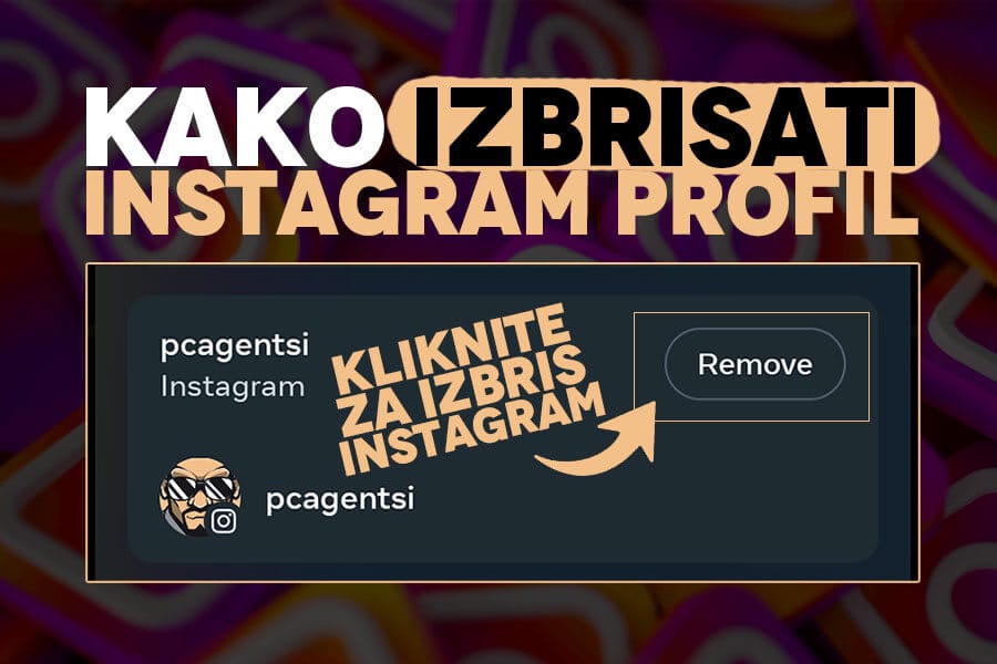 Kako izbrisati Instagram profil na telefonu