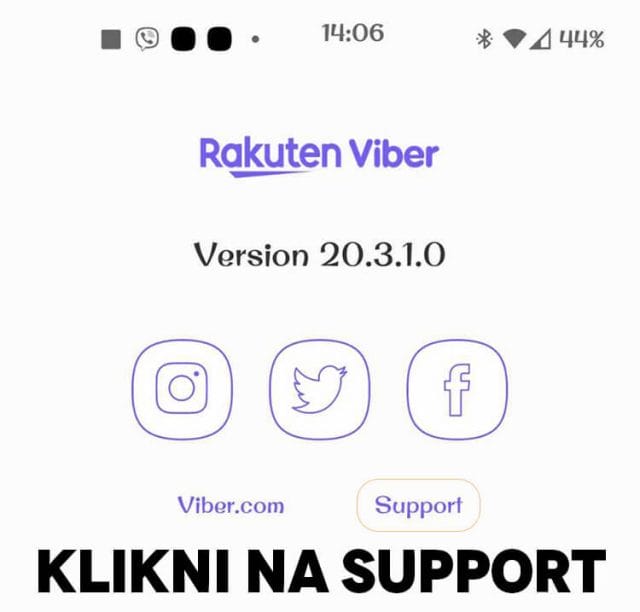 Klikni na Viber Support