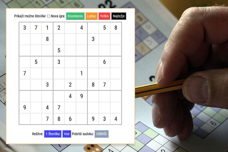 Sudoku online – Igrajte sudoku na spletu