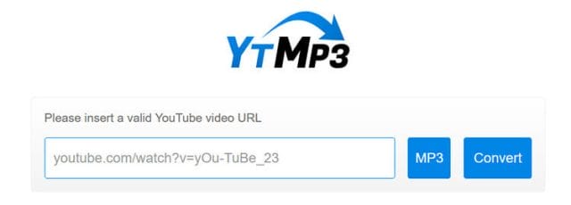 YTMP3 spletni pretvornik za prenos youtube glasbe v mp3