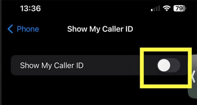 odznacite Prikaži moj ID klicatelja da skrijete vaso telefonsko stevilko pri klicanju