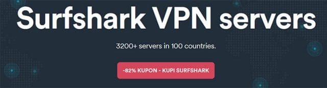 Surfshark VPN nudi več kot 3200 serverjov v 100 različnih državah