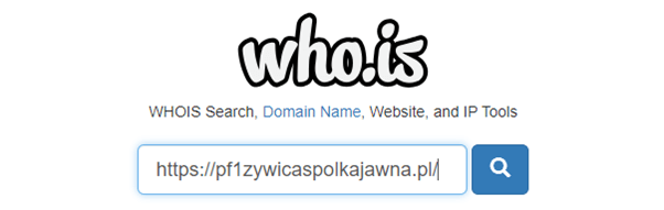 Preverjanje domene preko portala whois