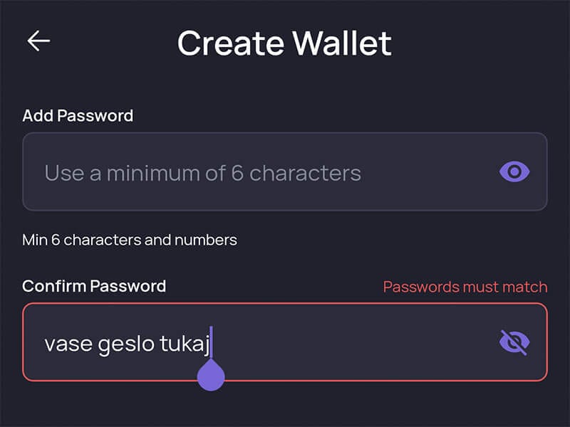 Geslo za dostop kripto denarnice enjin wallet